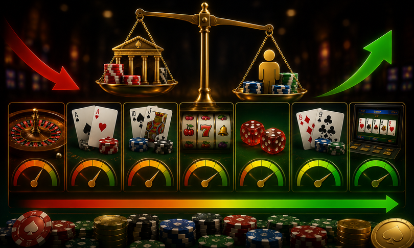 Casino games house edge comparison