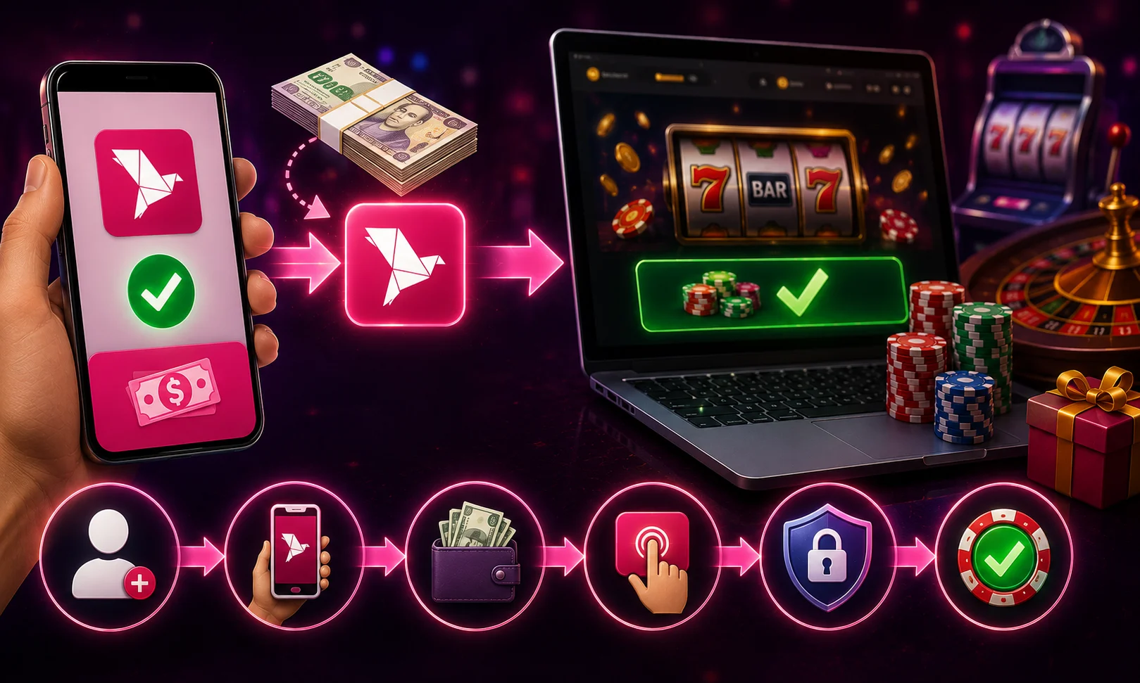 How to deposit money into an online casino using bKash